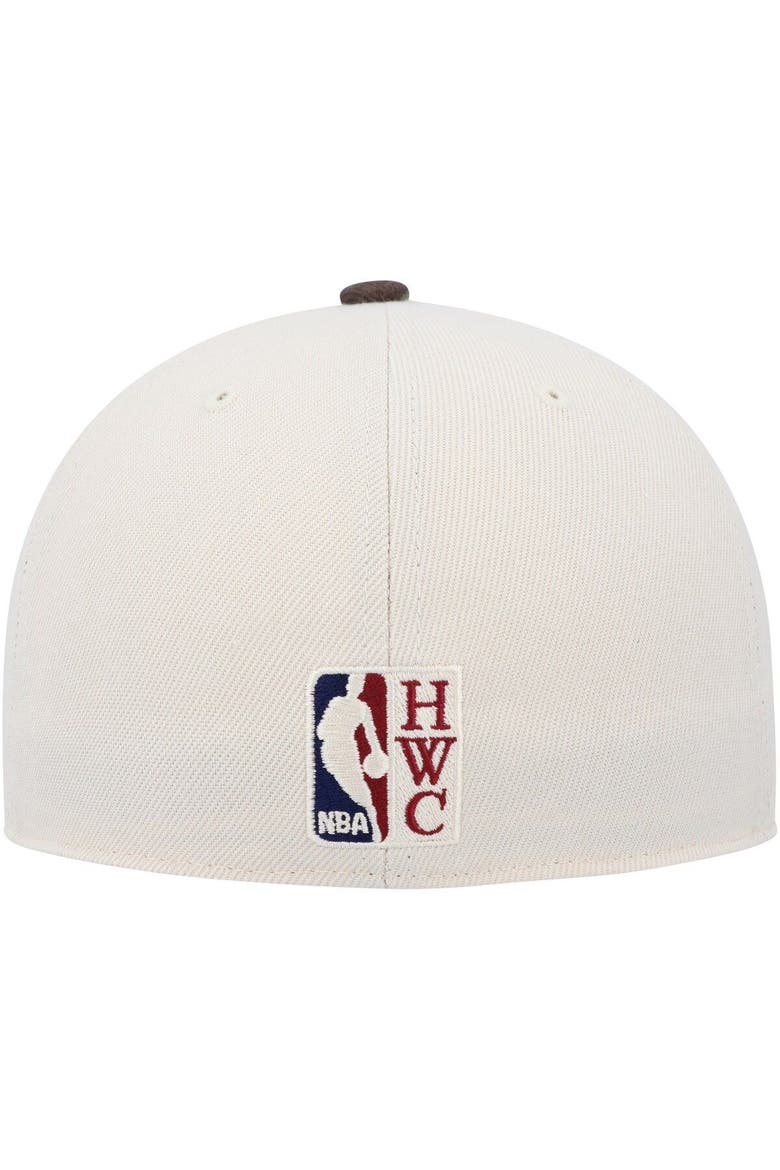 Men's Mitchell & Ness Cream/Camo New Jersey Nets Hardwood Classics 35th Anniversary Off White Camo Fitted Hat, Alternate, color, Camo