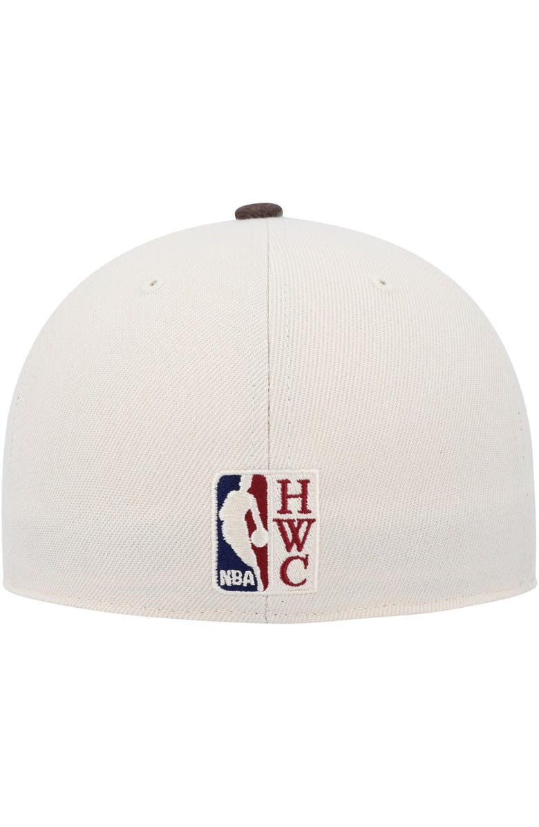 Mitchell & Ness Men's Mitchell & Ness Cream/Camo New Jersey Nets Hardwood Classics 35th Anniversary Off White Camo Fitted Hat, Alternate, color, Camo