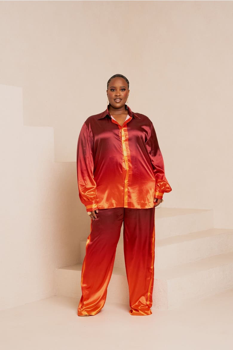 Dawn Pant Set, Alternate, color, Ember Ombre