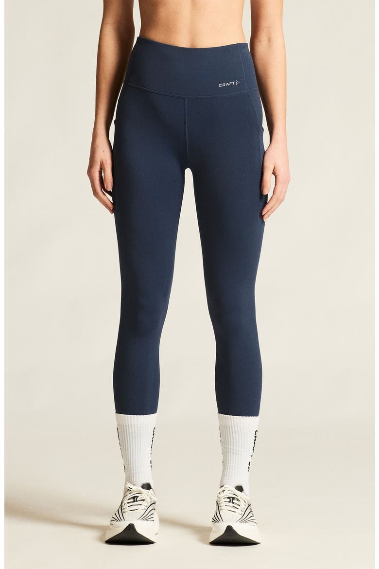 Essence High Waist Pocket Tights, Main, color, BLAZE