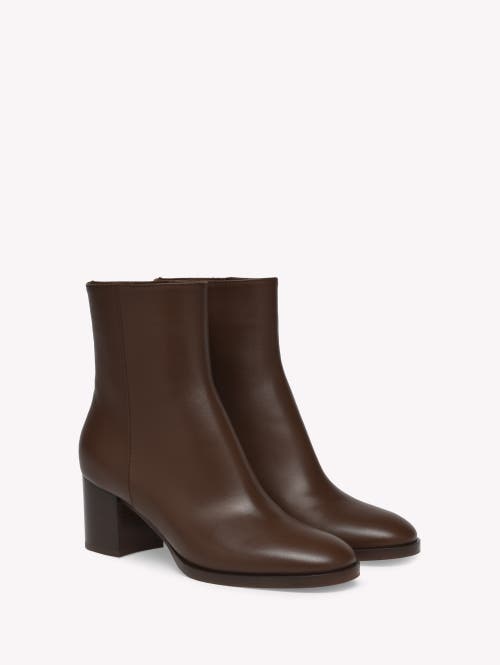 Gianvito Rossi 60mm Santiago Block-heel Ankle Boots In Brown