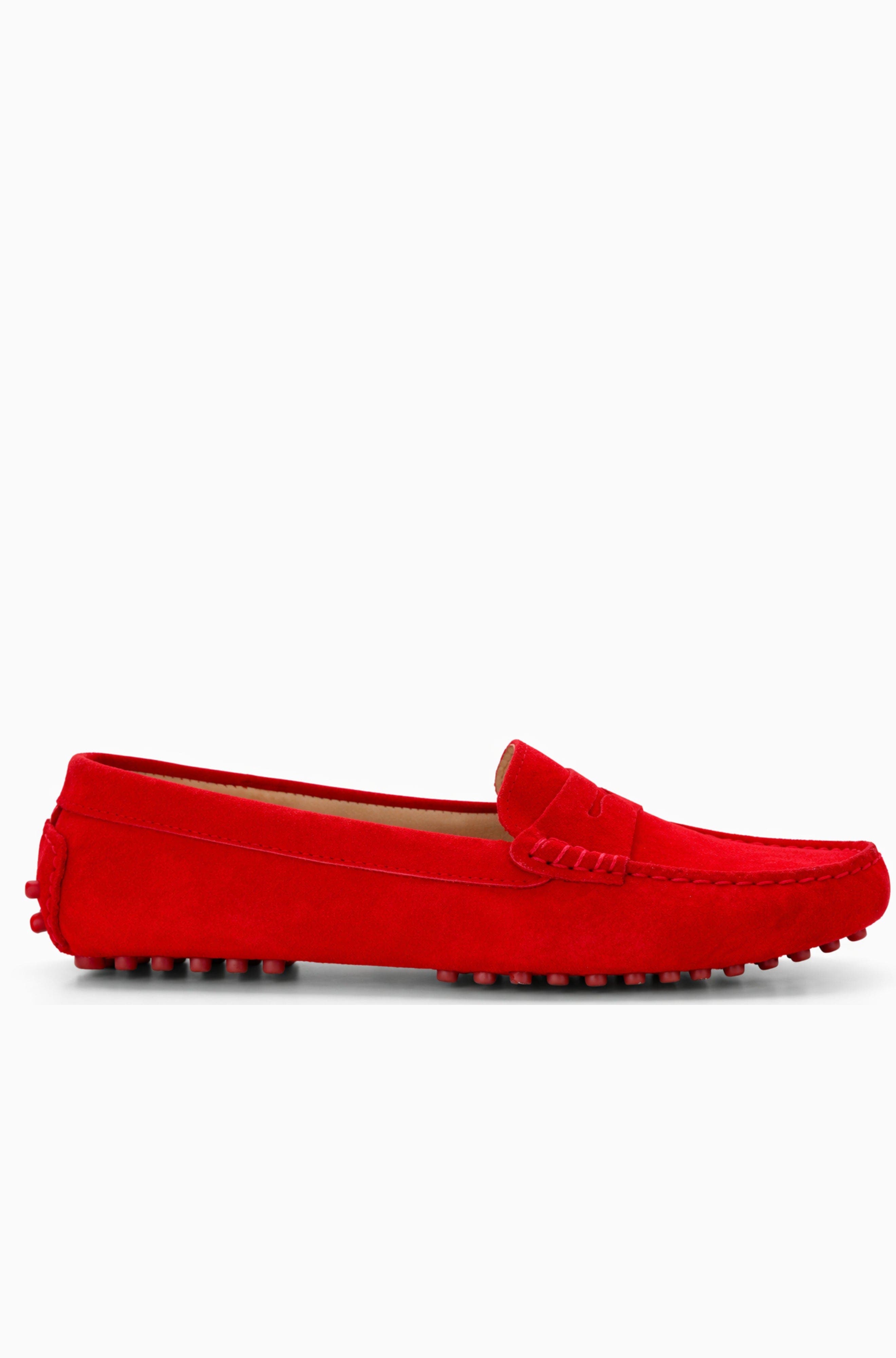 Menina Step Oporto Moccasin Loafer, Main, color, Red