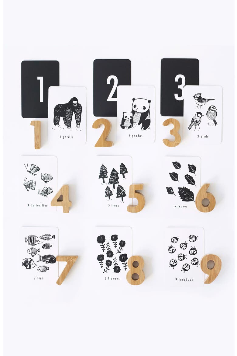 Wooden Numbers and Nature Number Cards Bundle, Alternate, color, Counting