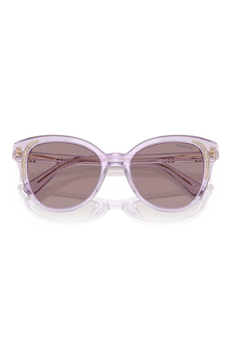 53mm Butterfly Sunglasses, Alternate, color, TRANSPARENT LILAC/ VIOLET