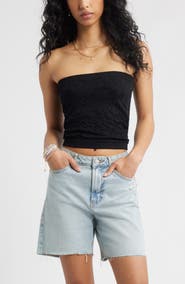 BP. Textured Floral Tube Top