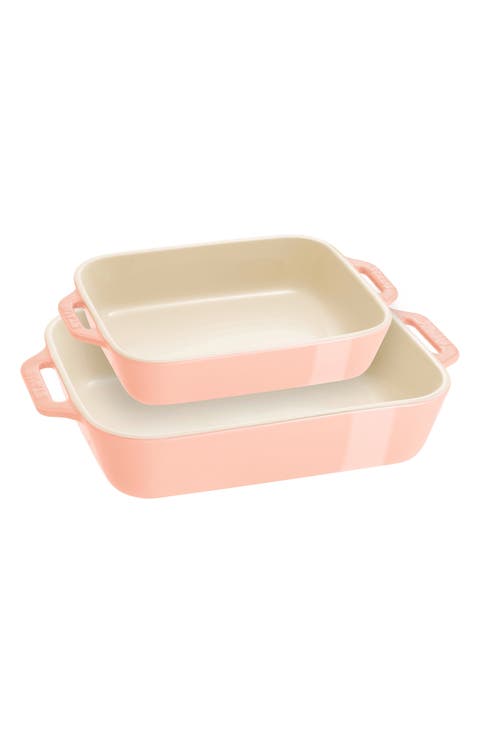 2-Piece Ceramic Rectangular Baking Dishes