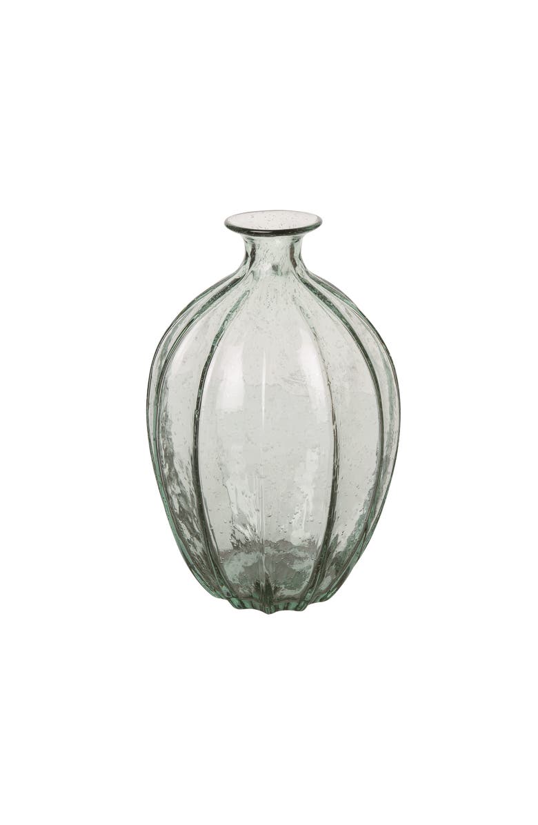 Transpac Clear Glass Large Everyday Vase for Spring Decorative Home Accents and Floral Arrangements, Main, color, Clear