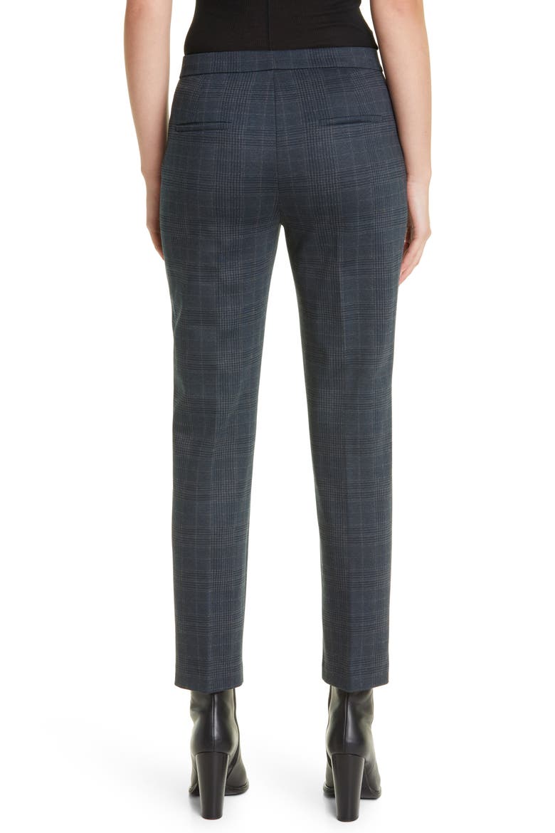 Lisa Plaid Ankle Pants, Alternate, color, NAVY