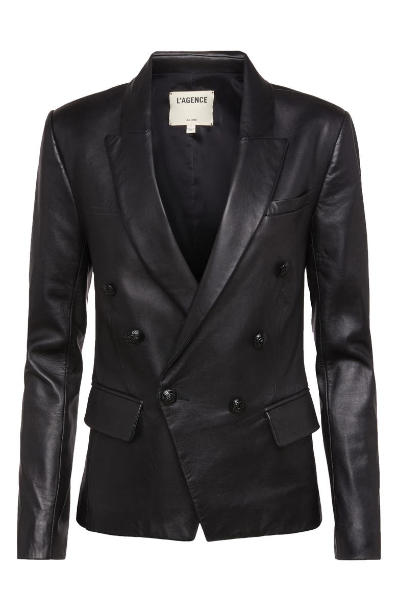 L'AGENCE Kenzie Double Breasted Blazer, Alternate, color,