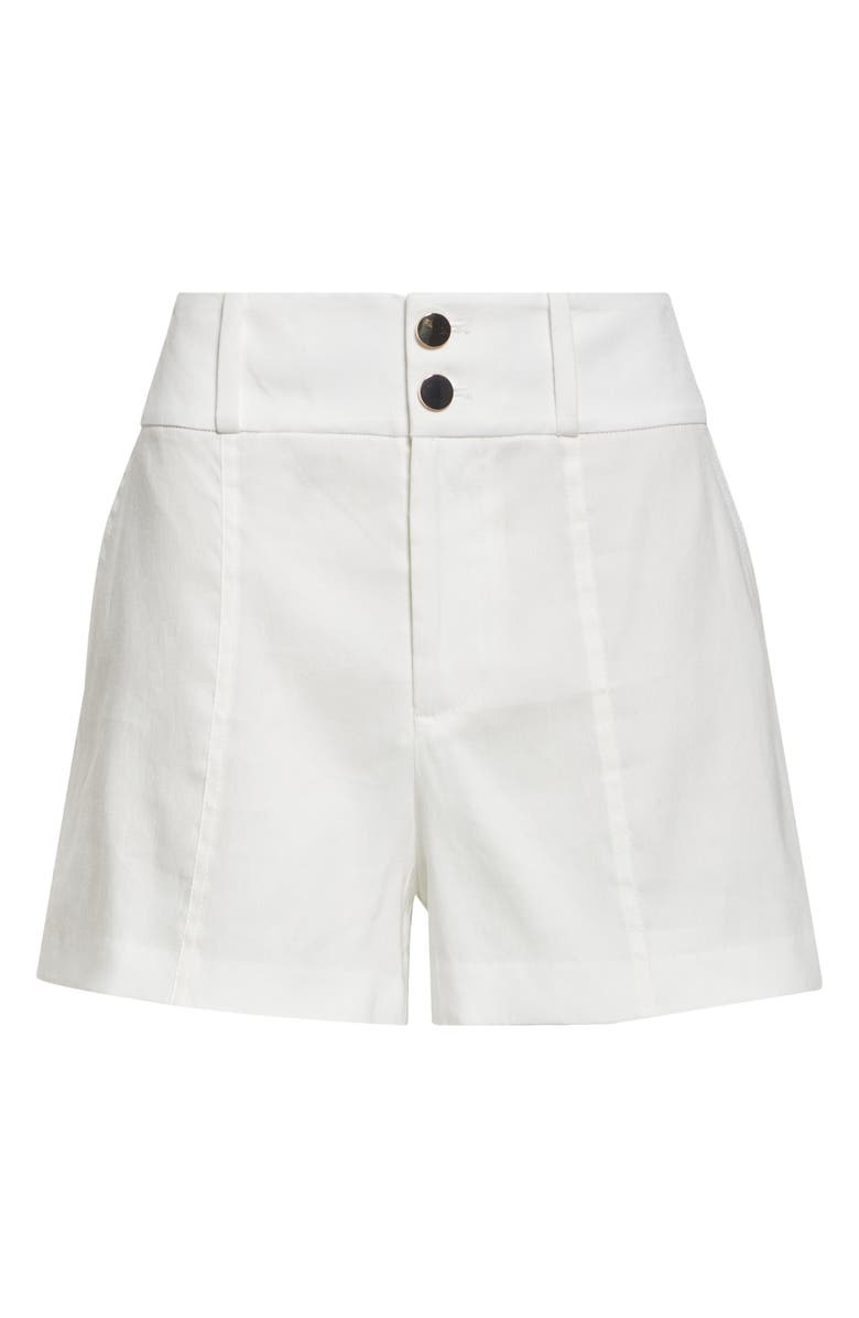 Alice + Olivia Mame High Waist Shorts, Alternate, color, Off White