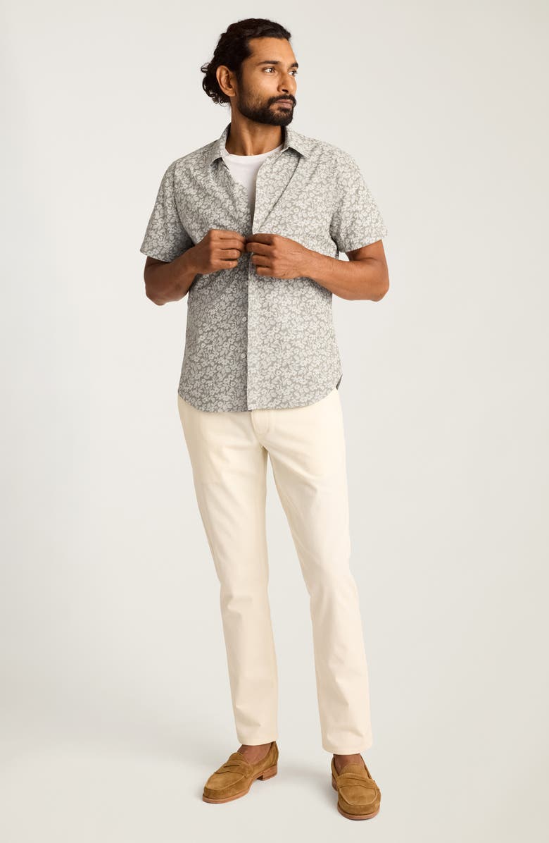 Bonobos Riviera Slim Fit Floral Short Sleeve Stretch Cotton Button-Up Shirt, Alternate, color, Riviera Short Sleeve