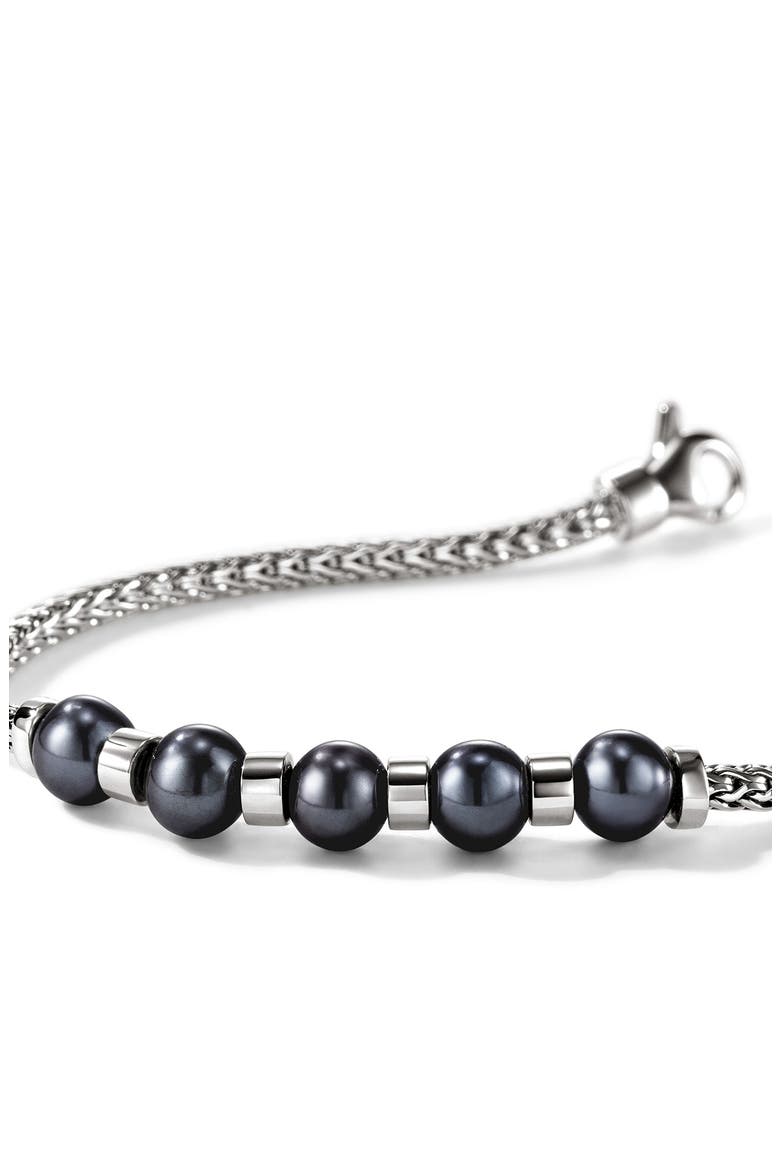JH Essential Grey Pearl Bracelet, 2.5mm, Alternate, color, SILVER GREY