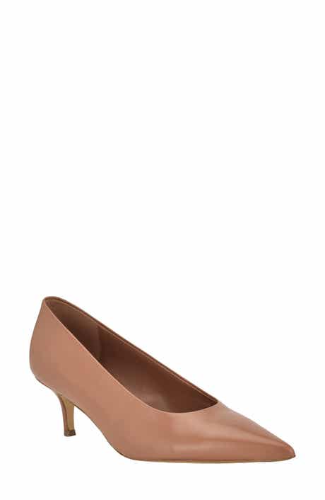 Calvin Klein Voneta Pointed Toe Kitten Heel Pump