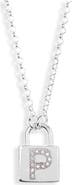 MESHMERISE Diamond Padlock Initial Pendant Necklace - 0.12ct.