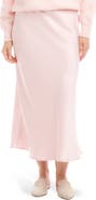 Karen Kane Bias Cut Satin Midi Skirt