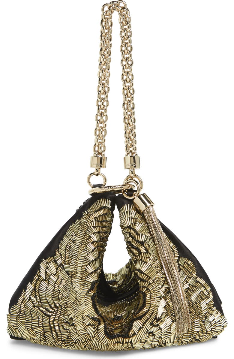 Jimmy Choo Callie Beaded Rose Clutch, Main, color,