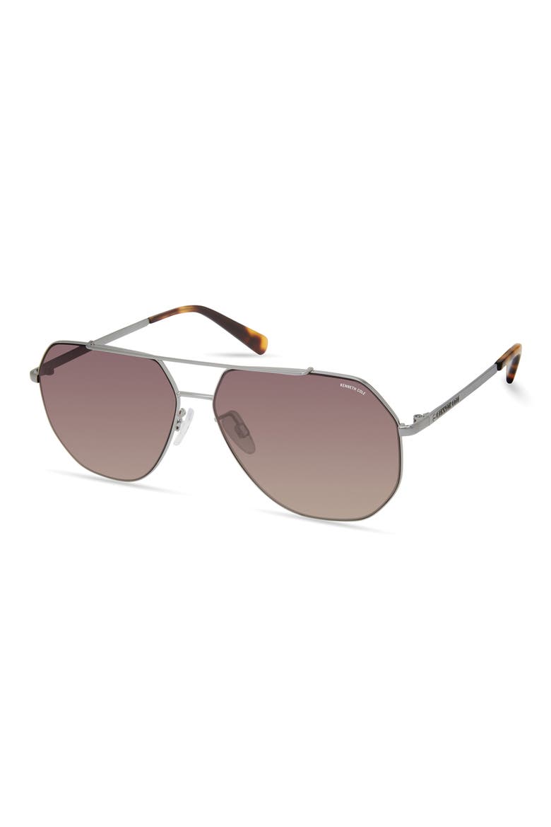 59mm Pilot Sunglasses, Alternate, color, LIGHT RUTHENIUM / BROWN MIRROR