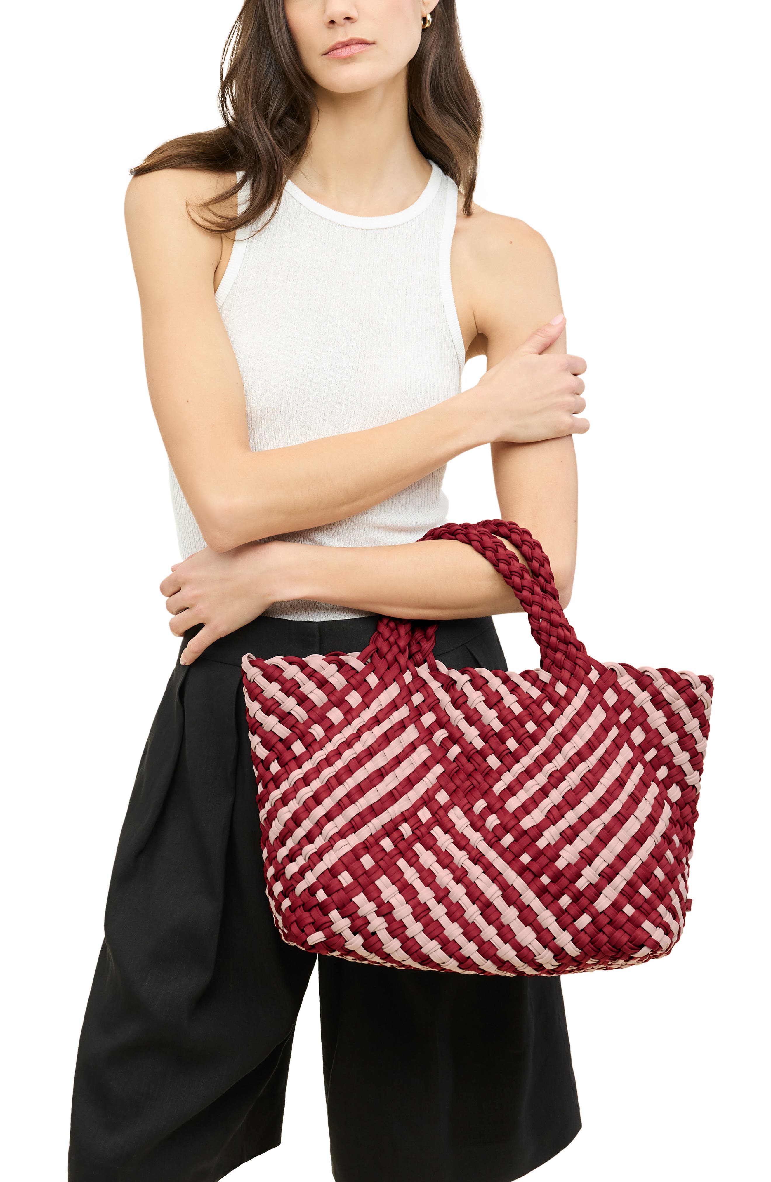 NAGHEDI Medium St. Barths Tote, Alternate, color, Lychee