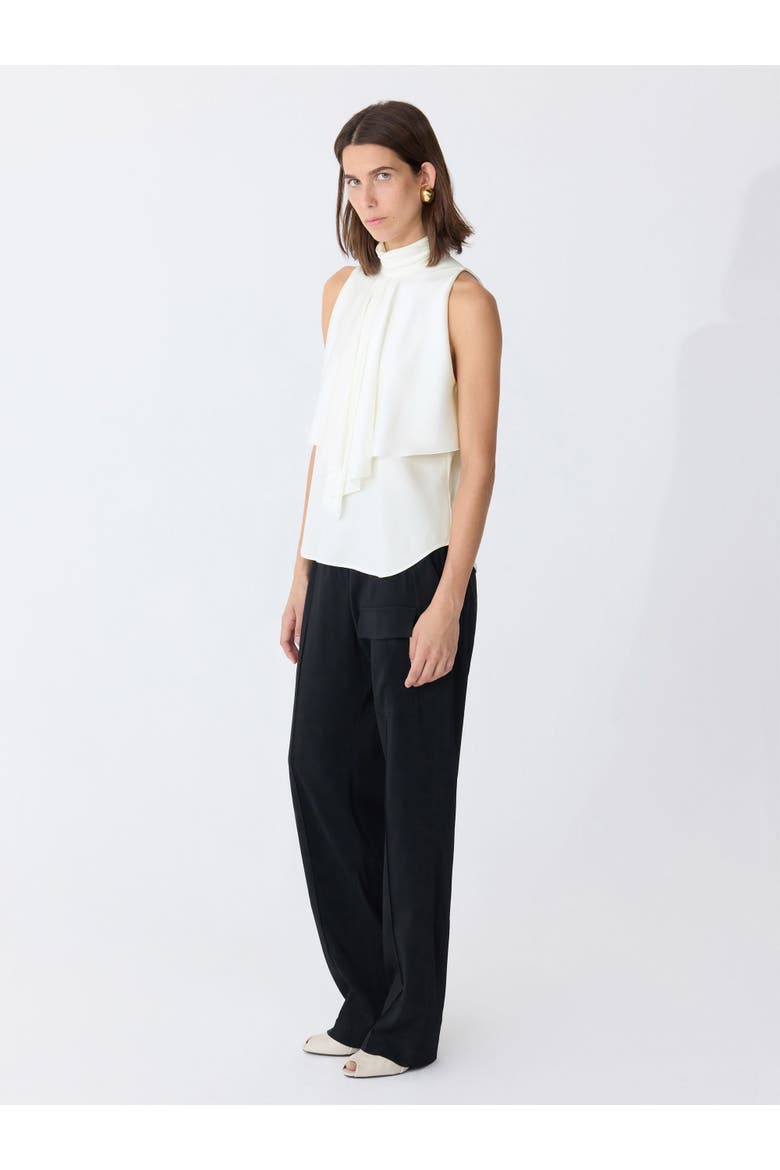 BELINDA Cascade-front Top White, Alternate, color, White
