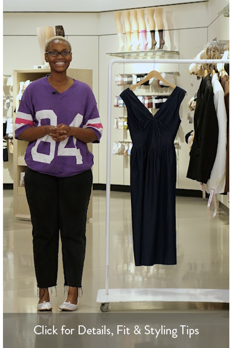 Arabelle Corset Chambray Midi Dress video