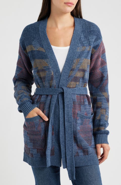 Cheyenne Jacquard Cotton Wrap Cardigan