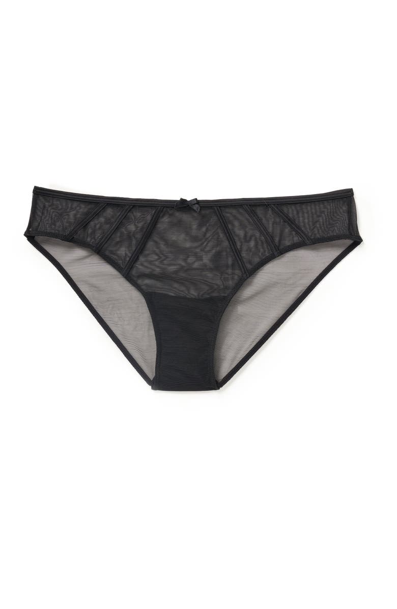 Adore Me Bianca Bikini Panties, Main, color, Black