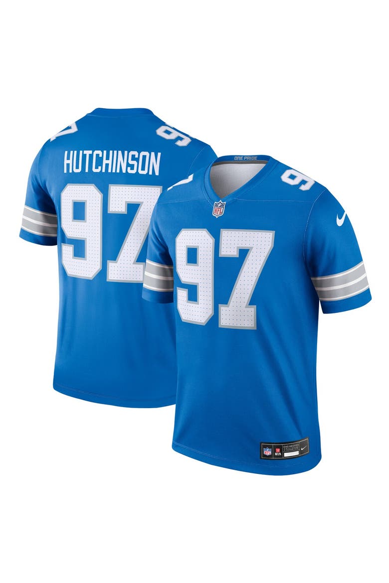 Men's Nike Aidan Hutchinson Blue Detroit Lions Legend Jersey, Main, color, Blue