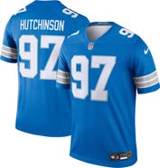 Nike Men's Nike Aidan Hutchinson Blue Detroit Lions Legend Jersey
