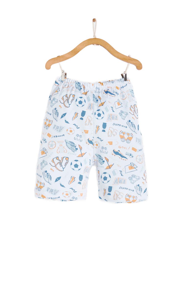 Babycottons Premium Peruvian Pima Cotton Inter Short Tee & Short Pajama Set for Toddler, Main, color, 