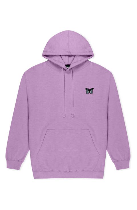 Womens Butterfly Midweight Hooded Sweatshirt