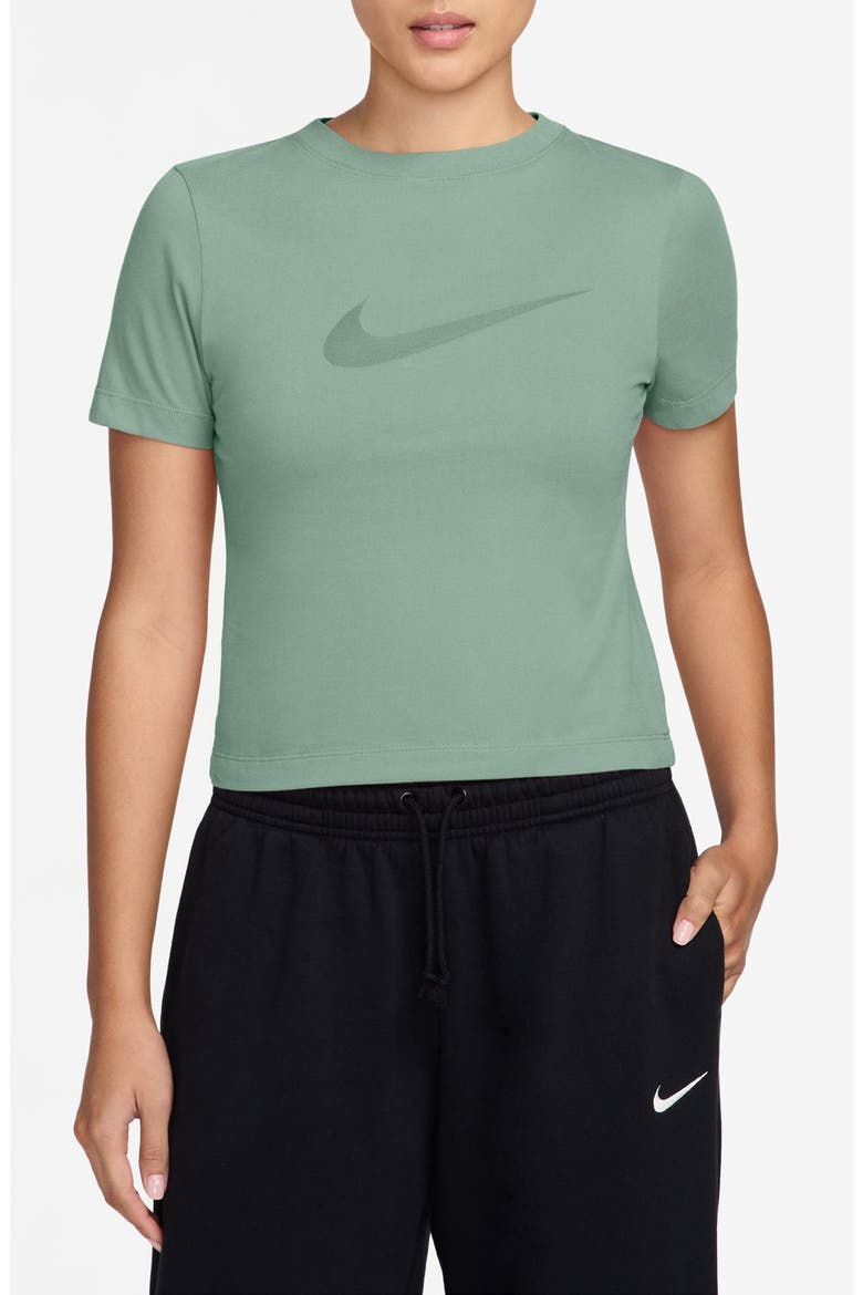 Sportswear Swoosh Burnout Logo T-Shirt, Main, color, STEAM/ STEAM
