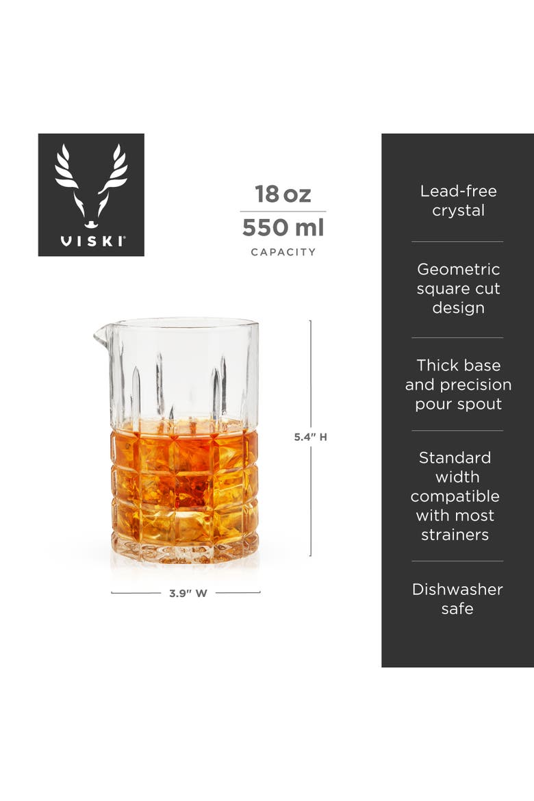 Highland Crystal Mixing Glass, Alternate, color, Clear