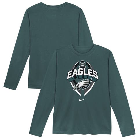 Toddler Nike  Midnight Green Philadelphia Eagles Primetime Legend Icon Long Sleeve Performance T-Shirt