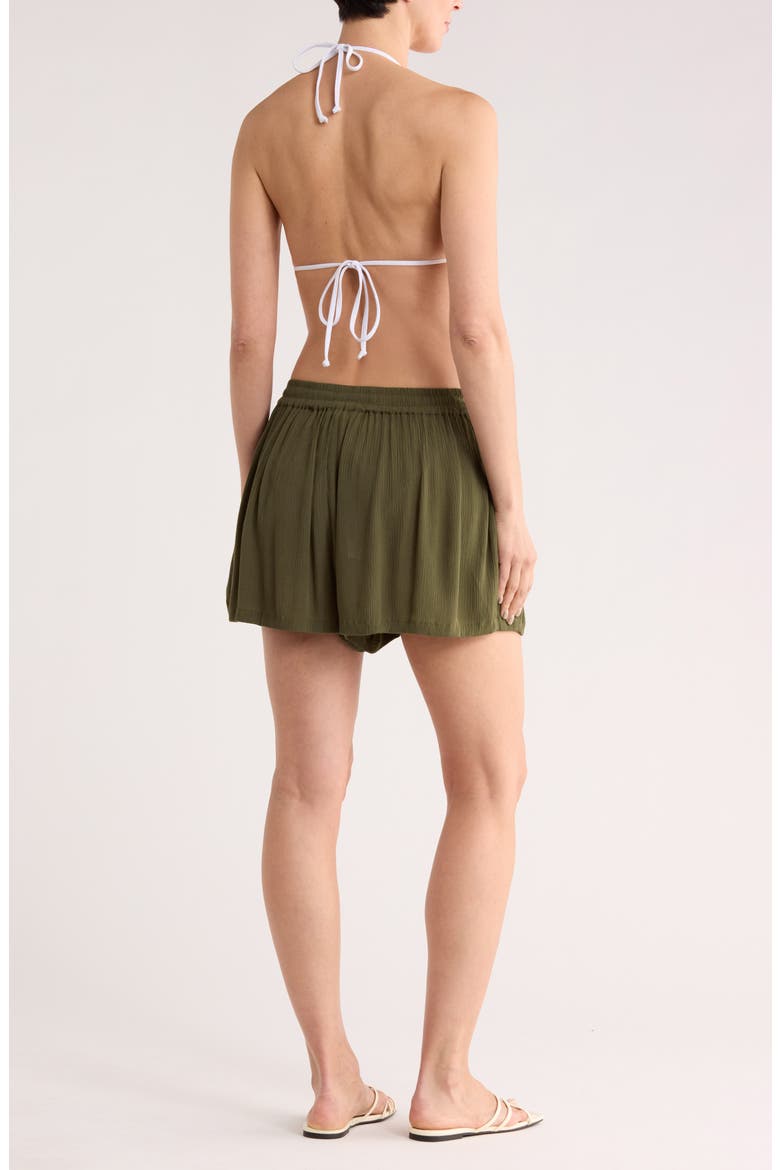 Easy Gauze Cover-Up Shorts, Alternate, color, OLIVE SARMA