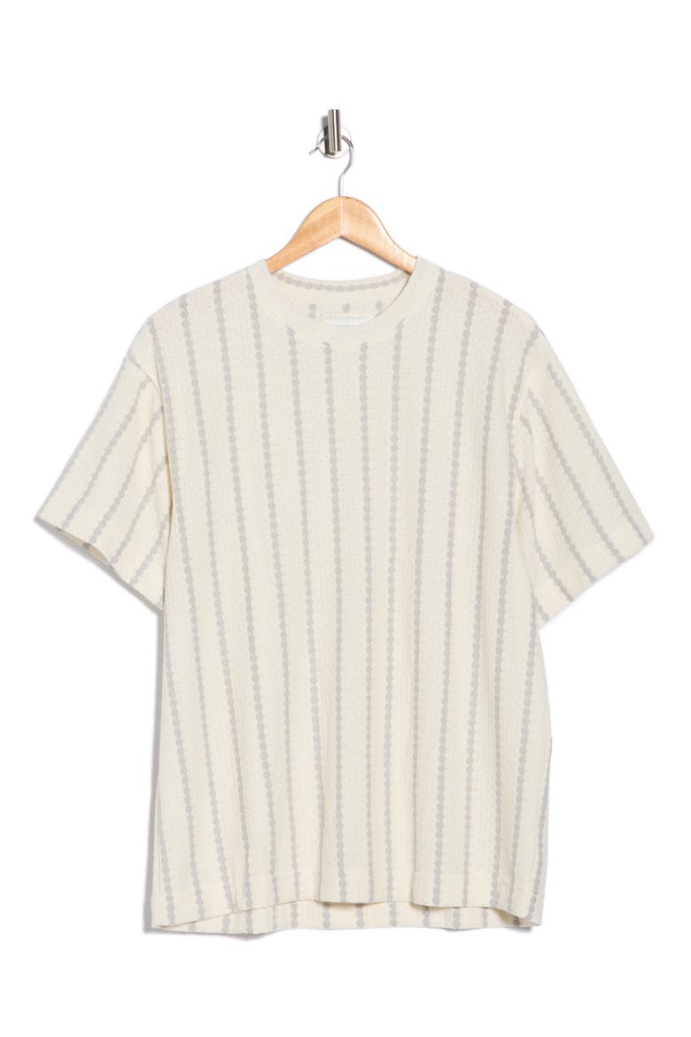 Stripe Jacquard T-Shirt, Alternate, color, WHITE