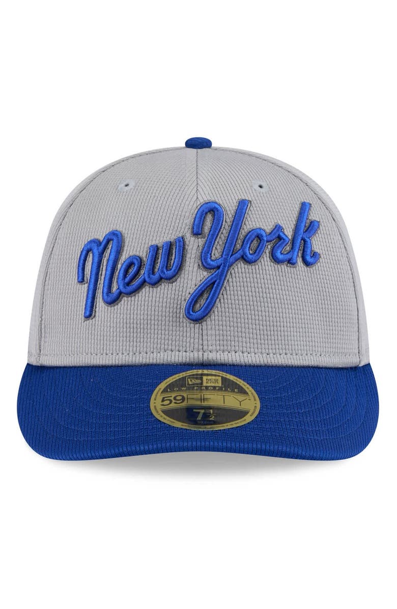 New Era Men's New Era  Gray/Royal New York Mets 2025 Batting Practice Low Profile 59FIFTY Fitted Hat, Alternate, color, 
