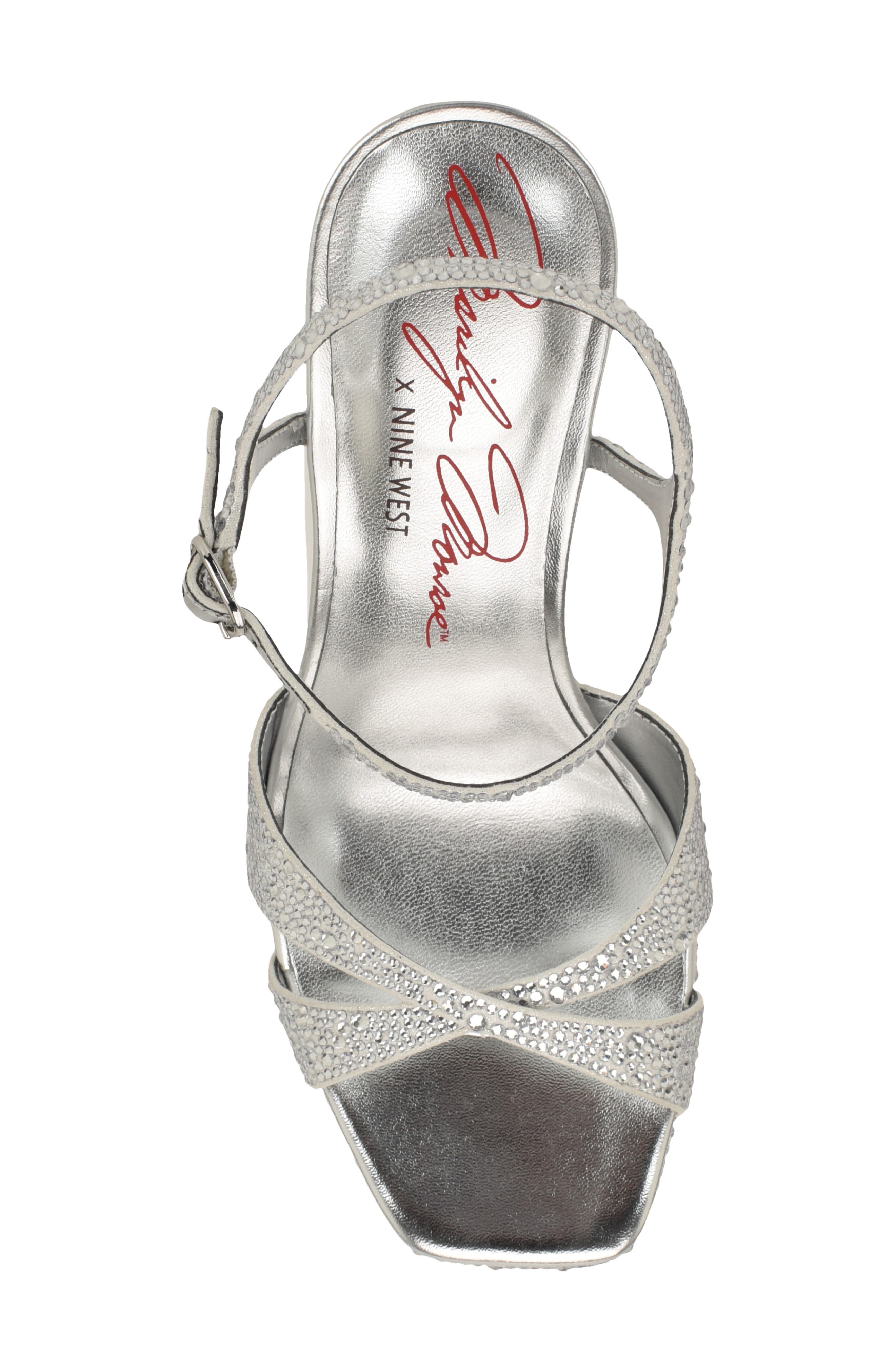 Talent Ankle Strap Platform Sandal, Alternate, color, METALLIC SILVER