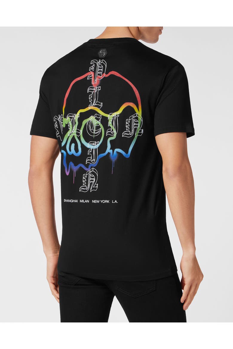 T-Shirt Round Neck Ss Wire Frame Men, Alternate, color, black/multicolored