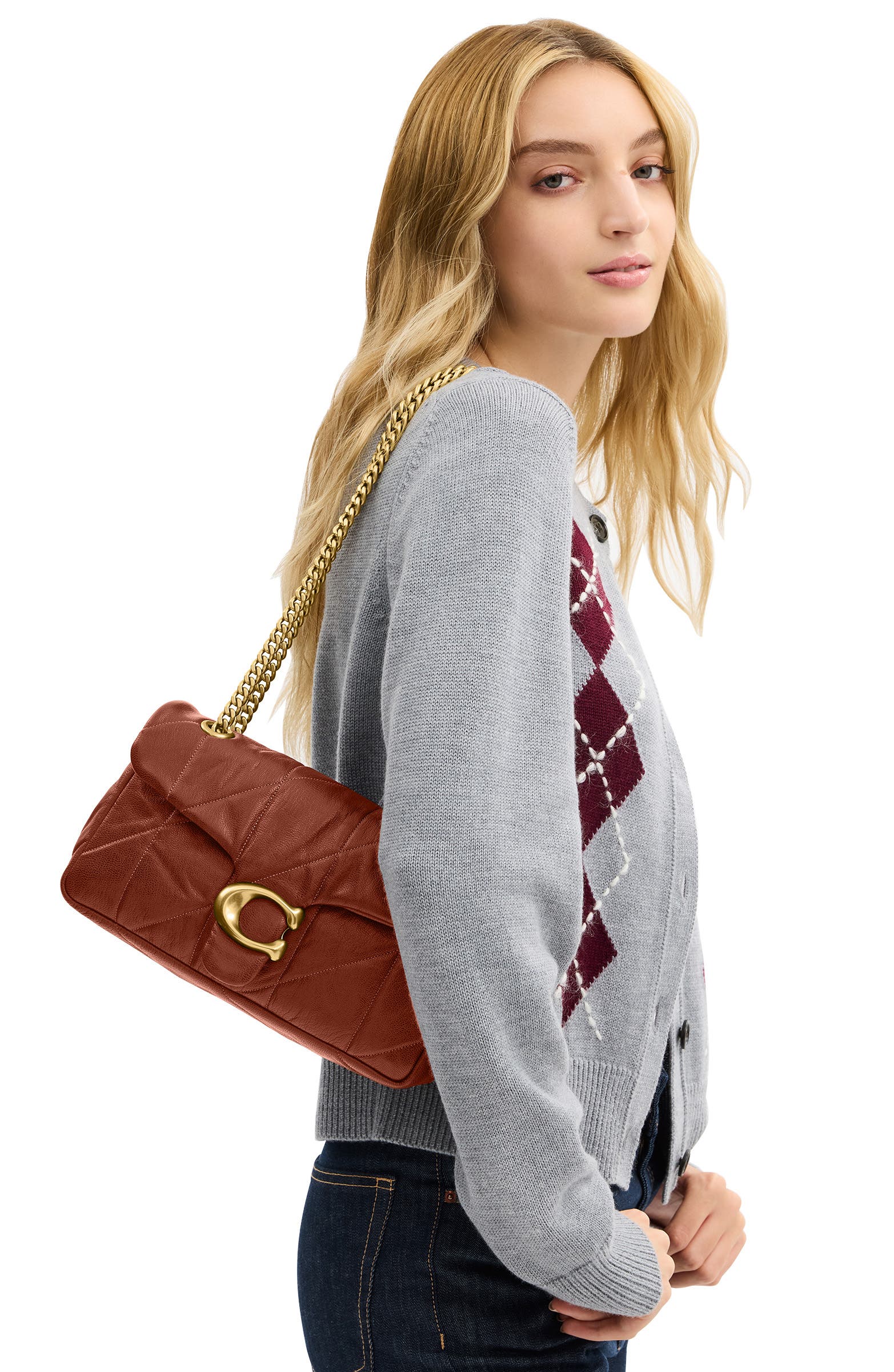 COACH Tabby 26 Soft Quilted Shoulder Bag, Alternate, color, B4/ Pecan