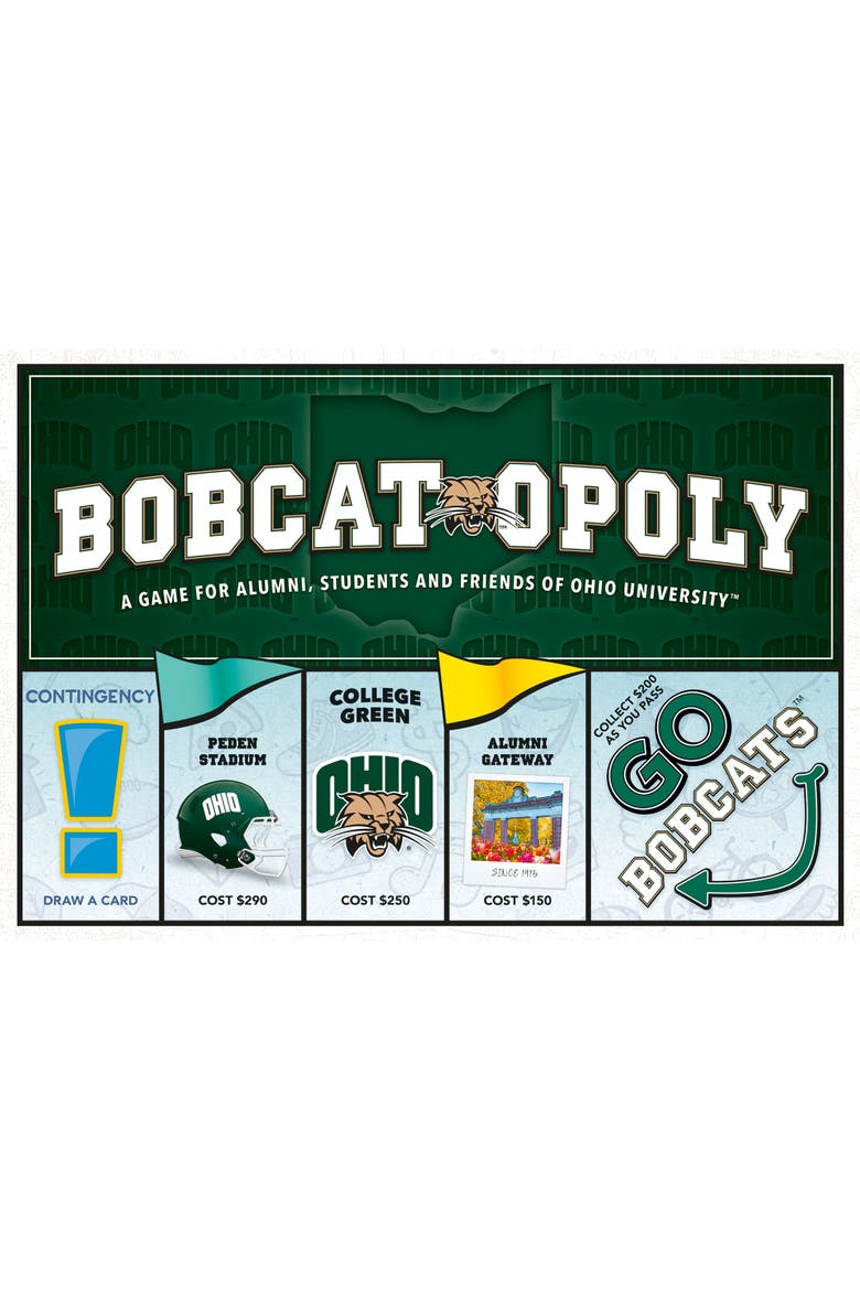 Bobcat Opoly Ohio Univ Family Board Game Ages 8+, Main, color, Multicolored