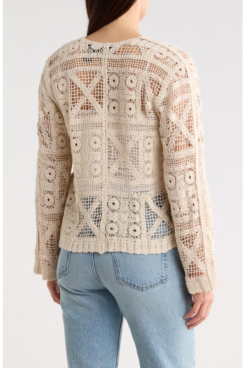 Open Stitch Cardigan, Alternate, color, NATURAL