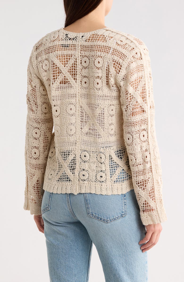 Forgotten Grace Open Stitch Cardigan, Alternate, color, Natural