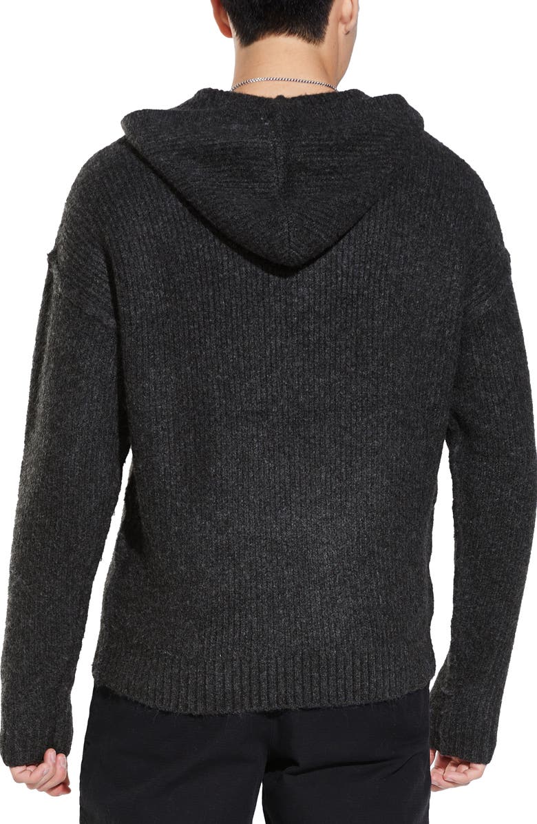 Civil Society Brushed Knit Oversized Hoodie, Alternate, color, Dark Charcoal