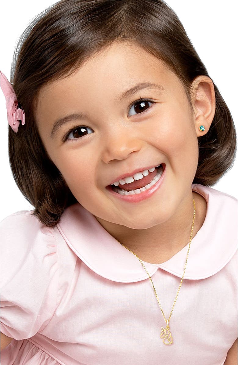 Tiny Blessings 14K Gold Unicorn Dreams 12-14" Necklace, Alternate, color, 14K Yellow Gold