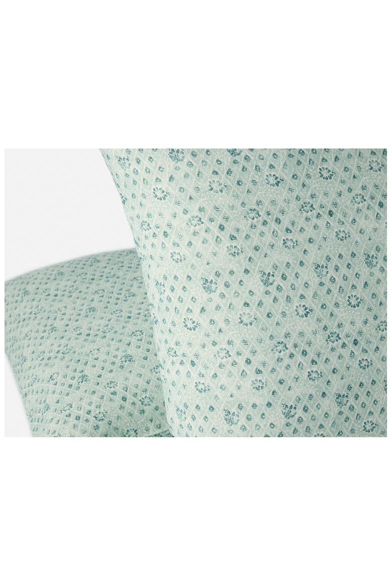 Coral Bell Print Throw Pillow Cover, Alternate, color, SEA GREEN