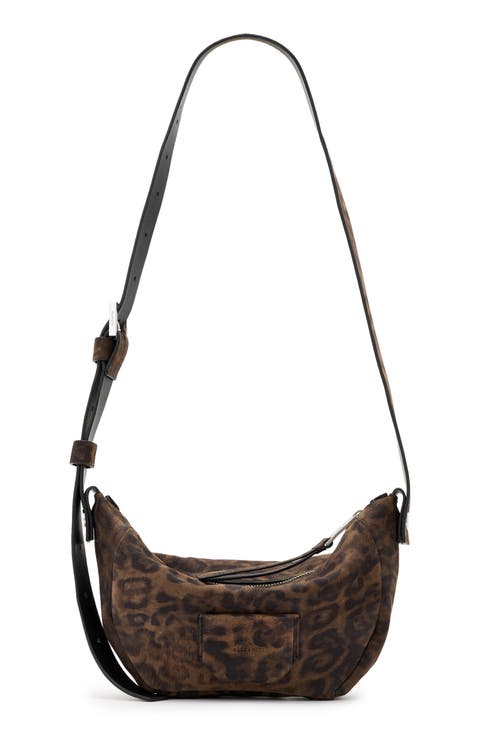 Madea Leopard Suede Shoulder Bag