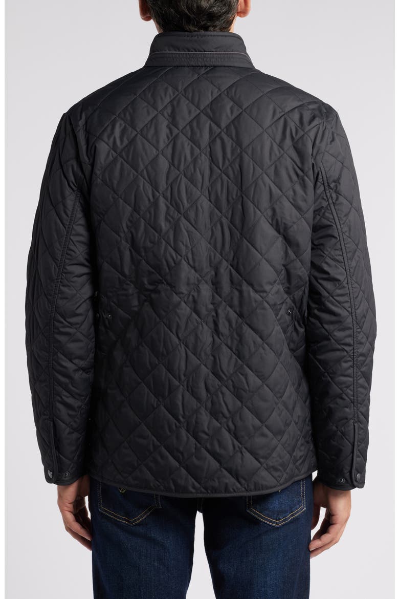 Suffolk Water Resistant Quilted Jacket, Alternate, color, BLACK