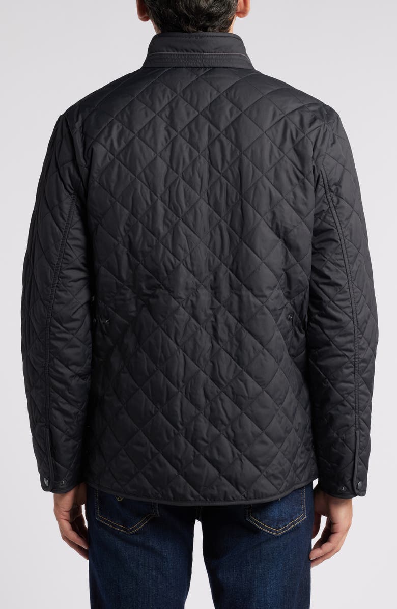 Peter Millar Suffolk Water Resistant Quilted Jacket, Alternate, color, Black