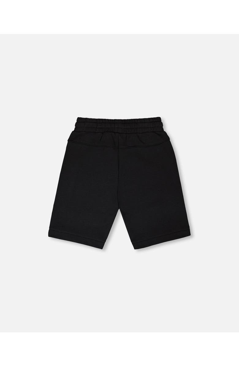 Deux par Deux French Terry Shorts with Cross Seams, Alternate, color, Black