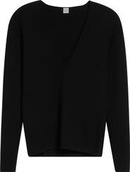 TOTEME Compact Knit V-Neck Sweater